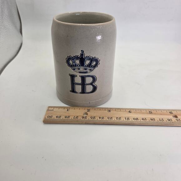 Hofbräuhaus München Beer Mug 0.25L HB Crown Logo Stoneware Germany - Picture 11 of 13